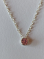 Preview: silver chain with 5 mm pink zirconia pendant-anchor chain 45 cm---